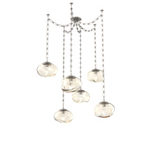 Hammerton SNB0068-06-BS-GA-CH3-L3 - Nova LED Multi Light Pendant Beige Silver