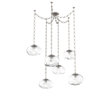 Hammerton SNB0068-06-BS-GC-CH1-L1 - Nova LED Multi Light Pendant Beige Silver