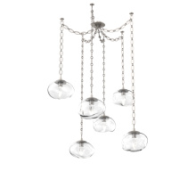 Hammerton SNB0068-06-BS-GC-CH2-L3 - Nova LED Multi Light Pendant Beige Silver