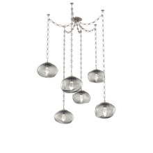 Hammerton SNB0068-06-BS-GS-CH1-L3 - Nova LED Multi Light Pendant Beige Silver