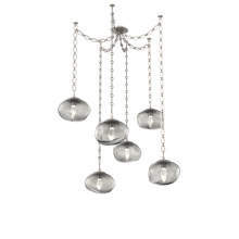 Hammerton SNB0068-06-BS-GS-CH2-L3 - Nova LED Multi Light Pendant Beige Silver