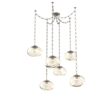 Hammerton SNB0068-06-BS-ZA-CH1-L3 - Nova LED Multi Light Pendant Beige Silver