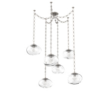 Hammerton SNB0068-06-BS-ZC-CH1-L3 - Nova LED Multi Light Pendant Beige Silver