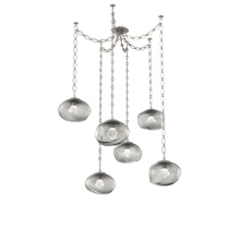 Hammerton SNB0068-06-BS-ZS-CH2-L1 - Nova LED Multi Light Pendant Beige Silver