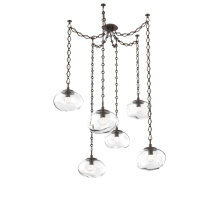 Hammerton SNB0068-06-FB-FC-CH1-L3 - Nova LED Multi Light Pendant Flat Bronze
