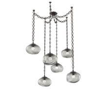 Hammerton SNB0068-06-FB-FS-CH2-L3 - Nova LED Multi Light Pendant Flat Bronze