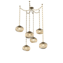 Hammerton SNB0068-06-GB-FB-CH1-L1 - Nova LED Multi Light Pendant Gilded Brass