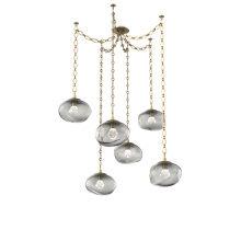 Hammerton SNB0068-06-GB-ZS-CH1-L3 - Nova LED Multi Light Pendant Gilded Brass