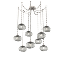 Hammerton SNB0068-09-BS-FS-CH1-L1 - Nova LED Multi Light Pendant Beige Silver