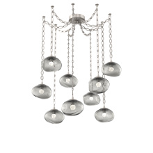 Hammerton SNB0068-09-BS-FS-CH2-L3 - Nova LED Multi Light Pendant Beige Silver