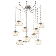 Hammerton SNB0068-09-BS-GA-CH1-L3 - Nova LED Multi Light Pendant Beige Silver