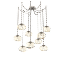 Hammerton SNB0068-09-BS-GA-CH2-L1 - Nova LED Multi Light Pendant Beige Silver