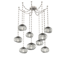 Hammerton SNB0068-09-BS-GS-CH3-L3 - Nova LED Multi Light Pendant Beige Silver