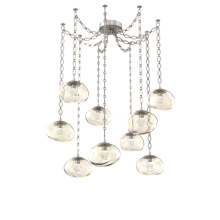 Hammerton SNB0068-09-BS-ZA-CH2-L1 - Nova LED Multi Light Pendant Beige Silver