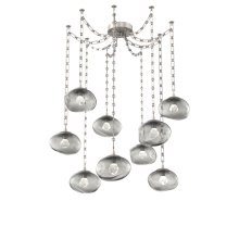 Hammerton SNB0068-09-BS-ZS-CH3-L3 - Nova LED Multi Light Pendant Beige Silver