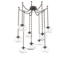 Hammerton SNB0068-09-FB-FC-CH1-L3 - Nova LED Multi Light Pendant Flat Bronze