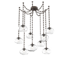 Hammerton SNB0068-09-FB-FC-CH3-L1 - Nova LED Multi Light Pendant Flat Bronze