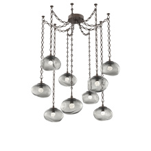 Hammerton SNB0068-09-FB-FS-CH1-L1 - Nova LED Multi Light Pendant Flat Bronze
