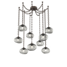 Hammerton SNB0068-09-FB-FS-CH2-L1 - Nova LED Multi Light Pendant Flat Bronze