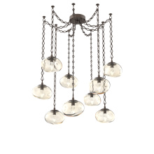 Hammerton SNB0068-09-FB-GA-CH1-L1 - Nova LED Multi Light Pendant Flat Bronze