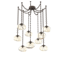 Hammerton SNB0068-09-FB-GA-CH2-L1 - Nova LED Multi Light Pendant Flat Bronze