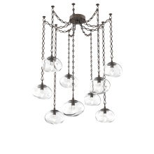 Hammerton SNB0068-09-FB-GC-CH1-L1 - Nova LED Multi Light Pendant Flat Bronze