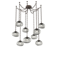 Hammerton SNB0068-09-FB-ZS-CH1-L1 - Nova LED Multi Light Pendant Flat Bronze