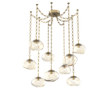 Hammerton SNB0068-09-GB-FA-CH1-L3 - Nova LED Multi Light Pendant Gilded Brass