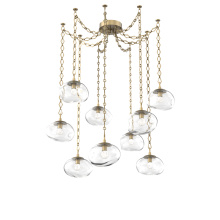Hammerton SNB0068-09-GB-FC-CH1-L3 - Nova LED Multi Light Pendant Gilded Brass