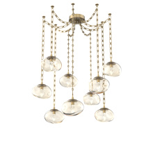 Hammerton SNB0068-09-GB-GA-CH3-L3 - Nova LED Multi Light Pendant Gilded Brass