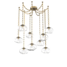 Hammerton SNB0068-09-GB-GC-CH2-L3 - Nova LED Multi Light Pendant Gilded Brass