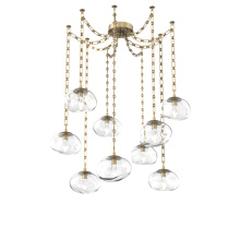 Hammerton SNB0068-09-GB-GC-CH3-L1 - Nova LED Multi Light Pendant Gilded Brass