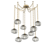 Hammerton SNB0068-09-GB-GS-CH2-L3 - Nova LED Multi Light Pendant Gilded Brass