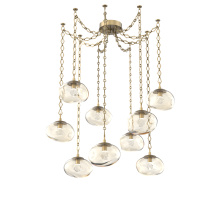 Hammerton SNB0068-09-GB-ZA-CH1-L3 - Nova LED Multi Light Pendant Gilded Brass