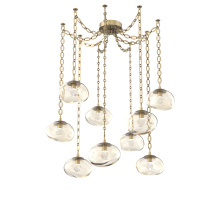 Hammerton SNB0068-09-GB-ZA-CH2-L3 - Nova LED Multi Light Pendant Gilded Brass