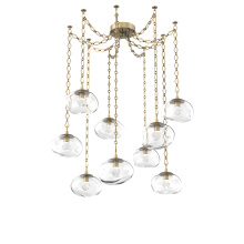 Hammerton SNB0068-09-GB-ZC-CH1-L3 - Nova LED Multi Light Pendant Gilded Brass
