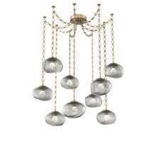 Hammerton SNB0068-09-GB-ZS-CH1-L3 - Nova LED Multi Light Pendant Gilded Brass