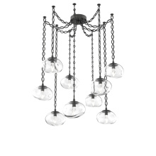 Hammerton SNB0068-09-MB-GC-CH2-L1 - Nova LED Multi Light Pendant Matte Black