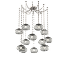 Hammerton SNB0068-12-BS-FS-CH2-L3 - Nova LED Multi Light Pendant Beige Silver