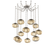 Hammerton SNB0068-12-BS-GB-CH1-L3 - Nova LED Multi Light Pendant Beige Silver