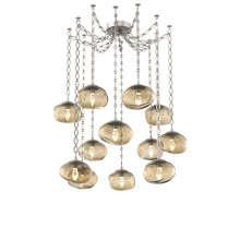 Hammerton SNB0068-12-BS-GB-CH2-L3 - Nova LED Multi Light Pendant Beige Silver
