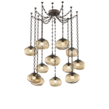 Hammerton SNB0068-12-FB-FB-CH1-L3 - Nova LED Multi Light Pendant Flat Bronze