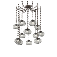 Hammerton SNB0068-12-FB-FS-CH2-L1 - Nova LED Multi Light Pendant Flat Bronze