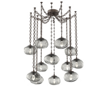 Hammerton SNB0068-12-FB-GS-CH2-L1 - Nova LED Multi Light Pendant Flat Bronze