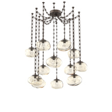 Hammerton SNB0068-12-FB-ZA-CH3-L1 - Nova LED Multi Light Pendant Flat Bronze