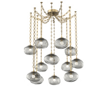 Hammerton SNB0068-12-GB-FS-CH2-L3 - Nova LED Multi Light Pendant Gilded Brass