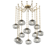 Hammerton SNB0068-12-GB-FS-CH3-L1 - Nova LED Multi Light Pendant Gilded Brass