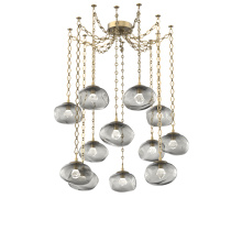 Hammerton SNB0068-12-GB-ZS-CH1-L3 - Nova LED Multi Light Pendant Gilded Brass