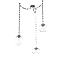 Hammerton SNB0069-03-MB-FC-CH1-L3 - Cosmos Round 3pc Swag Multi-Pendant Chain (LED)