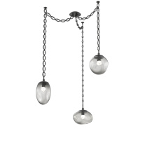 Hammerton SNB0069-03-MB-FS-CH2-L3 - Cosmos Round 3pc Swag Multi-Pendant Chain (LED)